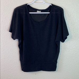 Dark Charcoal Gray Stretchy Top from Zenana
